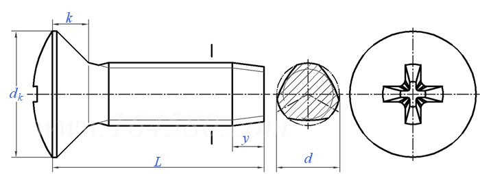 UNI  8114 十字槽半沉头三角锁紧螺钉