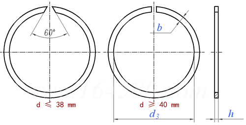 DIN  9927 - 2021 轴用钢丝挡圈