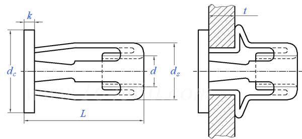 YJT  8022 平圆头灯笼铆螺母