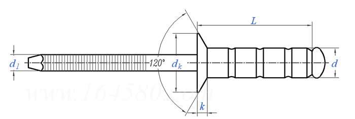YJT  8006 沉頭多鼓型抽芯鉚釘