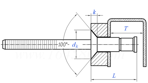 YJT  8012 沉头口杯型拉丝铆钉