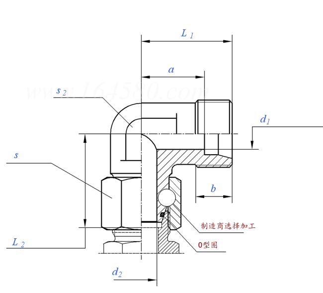 ISO  8434 (-1) - 2007 液壓角通接頭 帶O型圈 (SWOE)