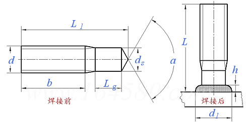 ISO  13918 (PD) - 2017 電弧螺柱焊用螺柱 - PD型，半牙螺柱