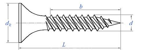 DIN  18182-2 (TN) - 2010 喇叭头双线程干壁钉