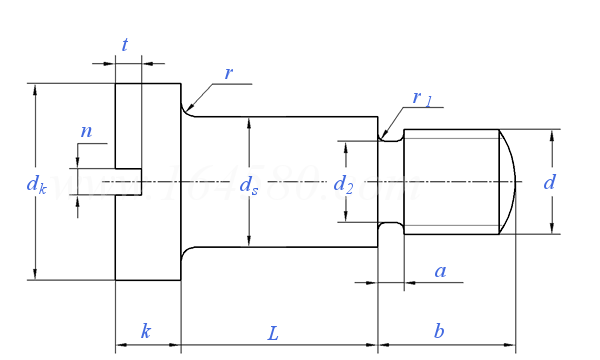 GB  830 - 1988 開槽圓柱頭軸位螺釘