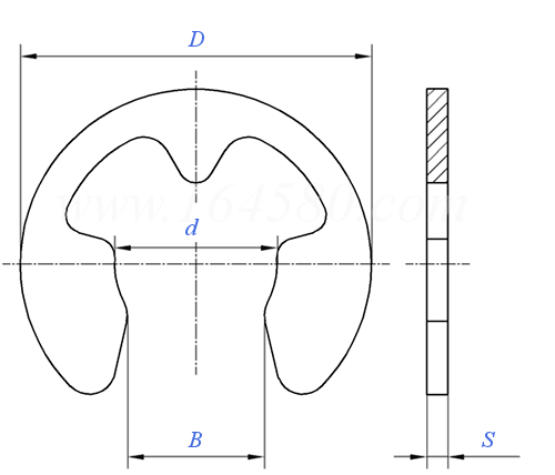 GB  896 - 1986 開口擋圈