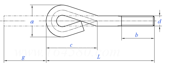 DIN  529 (A) - 2010 地脚螺栓 A型