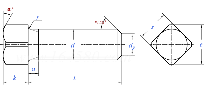 JIS B 1118 - 1995 方頭平端螺釘