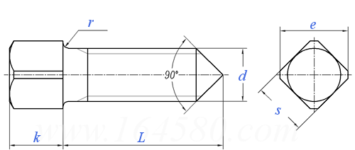 UNI  6050 (C) - 1967 缩减方头螺钉 C型