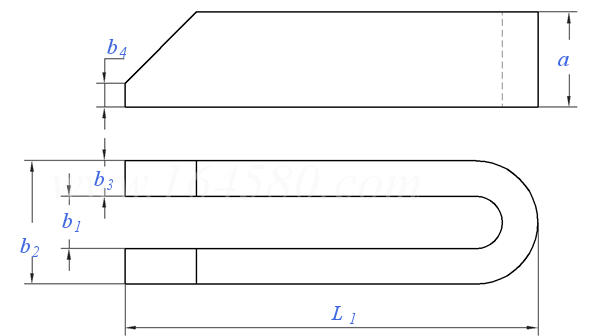 DIN  6315 (B) - 2009 叉形壓闆 夾鉗 B型