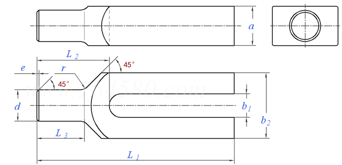 DIN  6315 (C) - 2009 叉形壓闆 夾鉗 C型