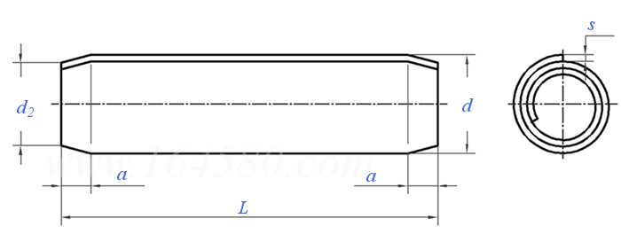 JIS B 2808 (CS) - 2013 标準型卷制彈性圓柱銷 [Table 9]