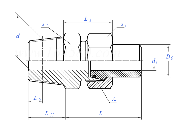 JB /T 6381.3 - 2007 錐密封焊接式直通55°密封管螺紋管接頭