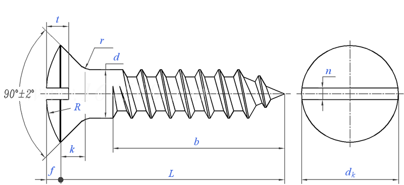 GB /T 101 - 1986 开槽半沉头木螺钉