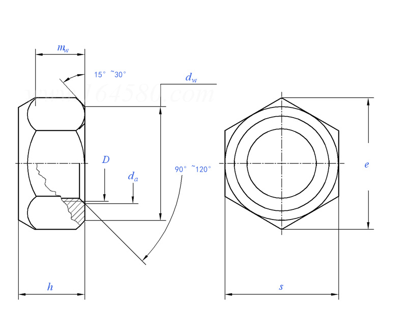 GB /T 6185.2 - 2016 2型 全金属六角锁紧螺母 细牙