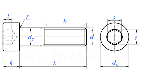 JIS B 1176 - 1988 内六角圓柱頭螺釘