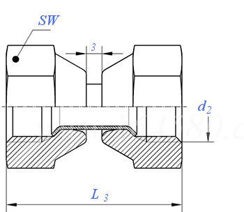 DIN  8912 (US4) - 1990 扩口式管接头用螺母组合件