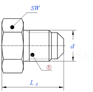 DIN  8912 (P2) - 1990 扩口式管接头用管塞 UNF螺纹 (统一螺纹）