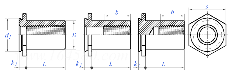Self-Clinching  CSOS 六邊形埋頭式壓鉚螺柱 / 隔離柱 - 不鏽鋼