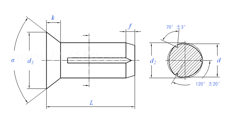 DIN  1477 - 1978 沉頭槽銷