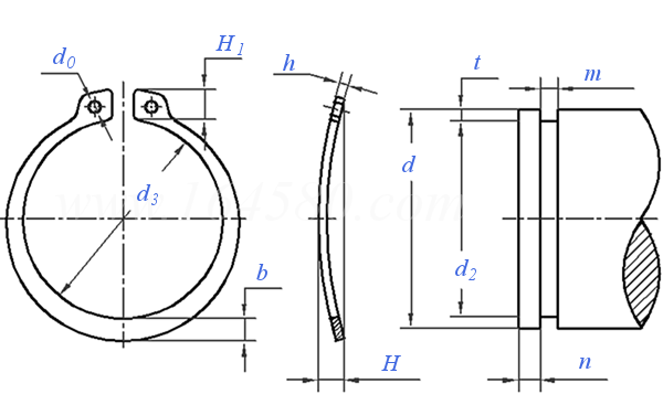 YJT  7012 (M1401/AW) 鞍形轴用挡圈 M1401/AW