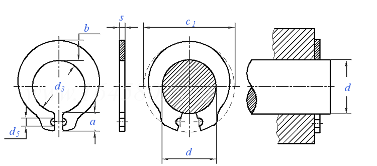 YJT  7037 (M1440/G) 轴用挡圈