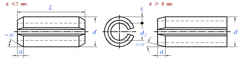 DIN  7346 - 1978 弹性圆柱销 轻型