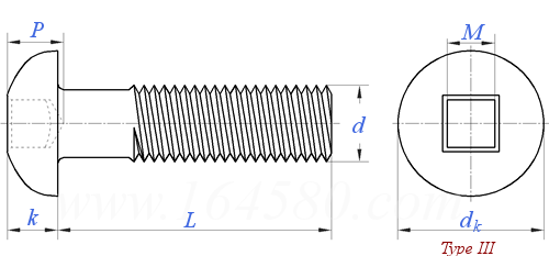 ASME B 18.6.3 (T36-III) - 2013 方槽圓頭螺釘