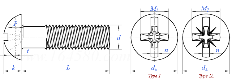 ASME B 18.6.3 (T37-I T37-IA) - 2013 复合十字槽圆头螺钉