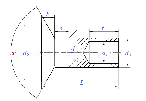 DIN  6792 - 2012 沉头半空心铆钉 — 公称直径 1.6 - 10 毫米