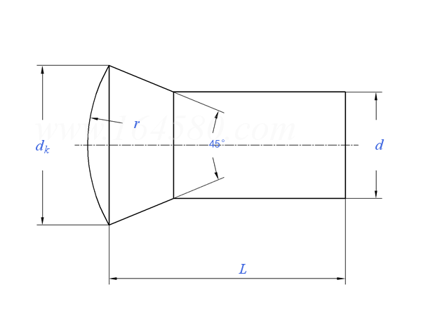 BS  275 (-8) - 1927 45°半沉头铆钉（直径1/2至1¾英寸）