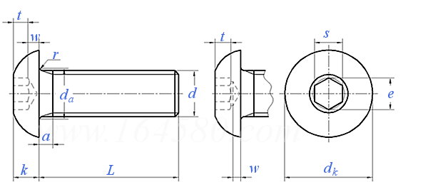 ISO  7380 - 1997 内六角圓頭螺釘