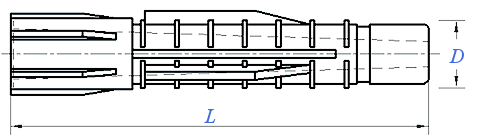 YJT  1030 塑料膨脹管 - 無帽打結型