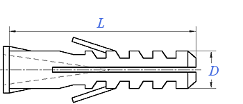 YJT  1031 塑料膨胀管 - 鱼型