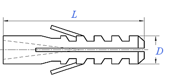 YJT  1032 塑料膨胀管 - 无帽，鱼型