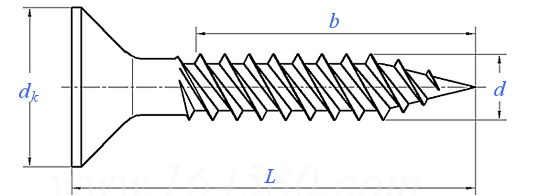 DIN  18182-2 (SN) - 2010 沉头双线程干壁钉
