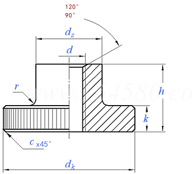 DIN  466 - 2024 滾花台階螺母