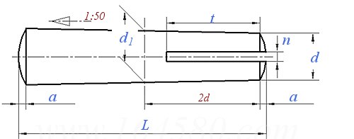 JIS B 1353 - 1990 開槽圓錐銷