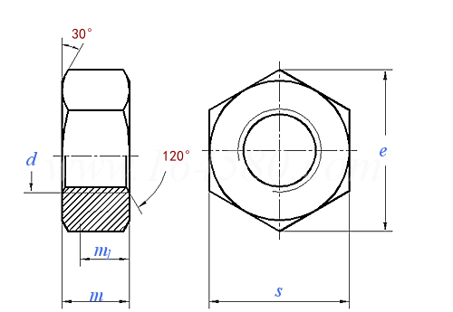 DIN  6915 - 1999 钢结构栓连接用高强度大六角螺母
