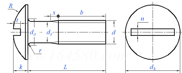 JIS B 1101 (JA6) - 2017 開槽大扁頭螺釘 附表JA.6