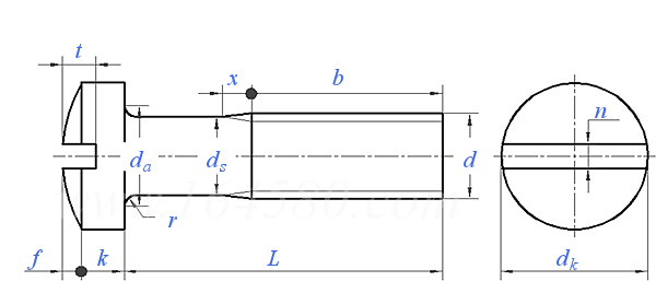 JIS B 1101 (AAT8) - 1996 开槽矮圆柱头螺钉 附表8 [Annex Attached Table 8]