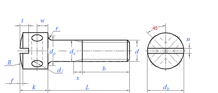 DIN  404 - 2006 十字孔螺钉