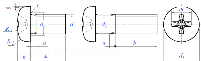 JIS B 1111 (A1) - 1996 十字槽盤頭螺釘 [附屬表1]