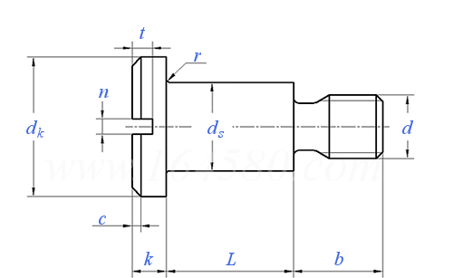 DIN  923 - 2024 开槽盘头台阶螺钉