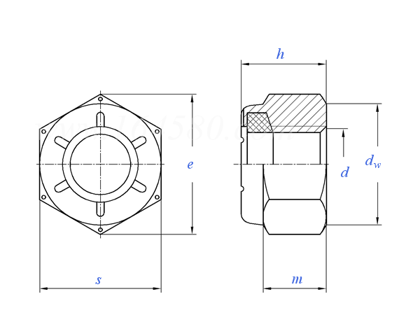 ASME B 18.16.6 - 2008 尼龍鎖緊螺母 （英制）