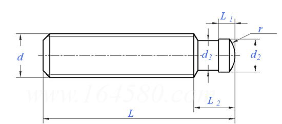 DIN  6332 - 2003 带推力点的平头螺钉（球面圆柱端螺钉）