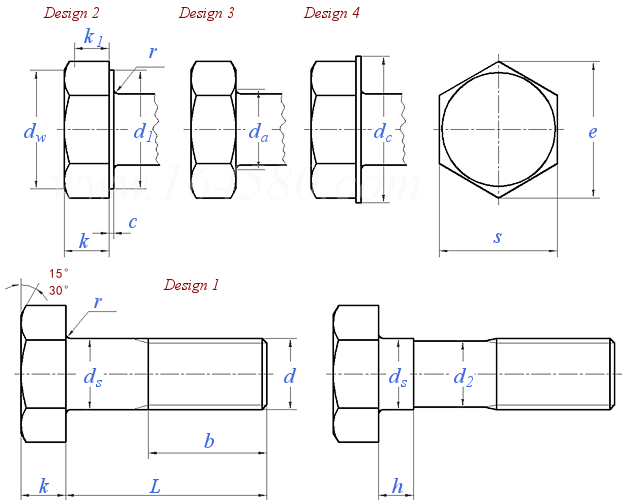 GOST R 52644 - 2006 高強度六角頭螺栓