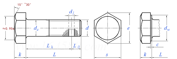 GOST  7796 (-2) - 1970 杆部带孔六角头螺栓 2型