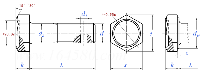 GOST  7796 (-5) - 1970 六角头螺栓 5型