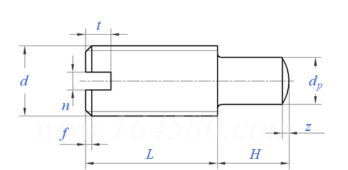 DIN  926 - 1986 開槽球面圓柱端緊定螺釘